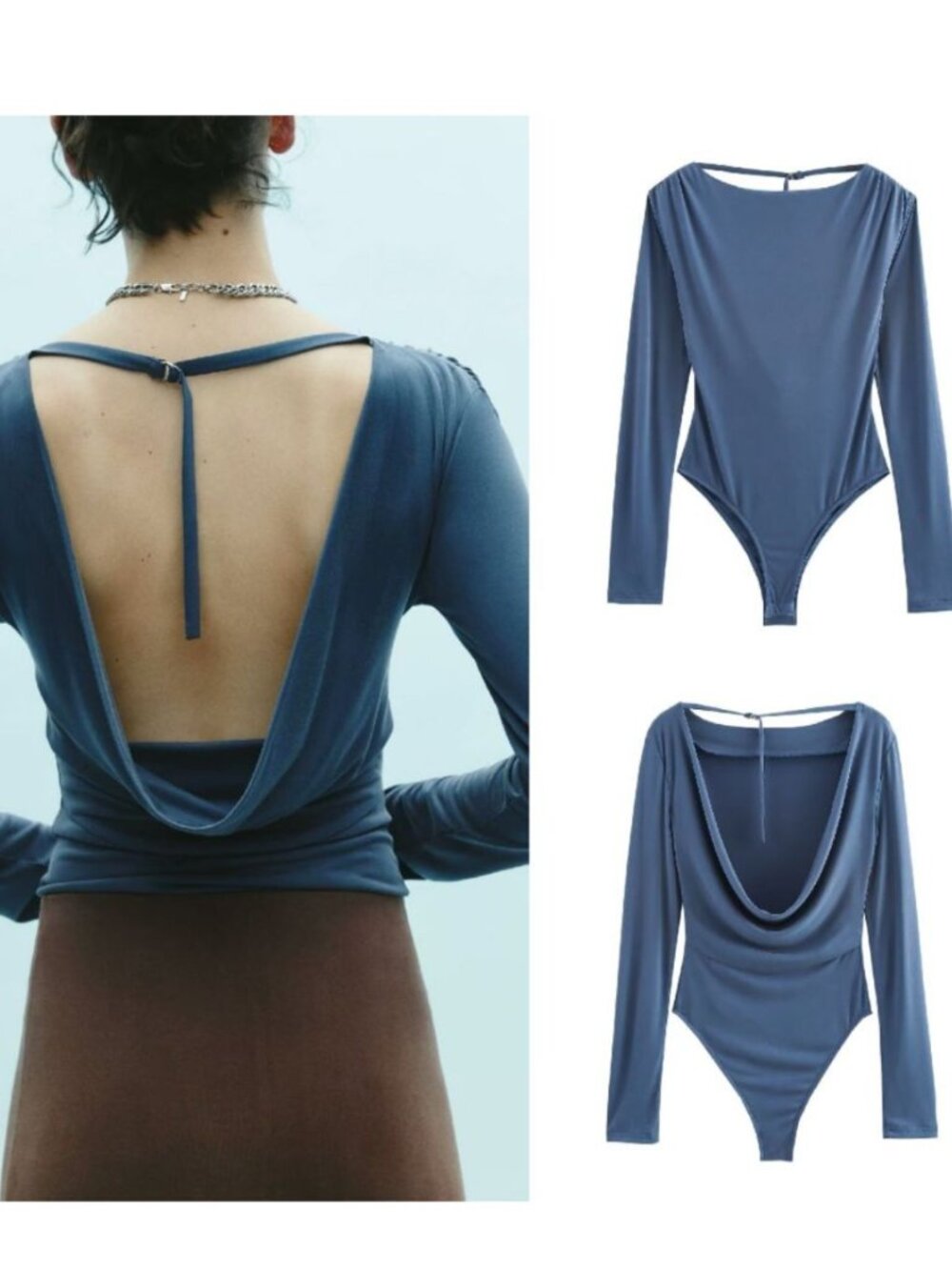 NWT Zara Backless Bodysuit Size M